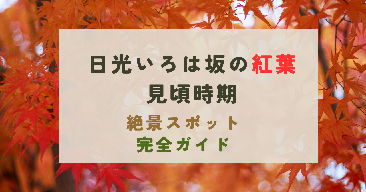 日光いろは坂の紅葉の見頃