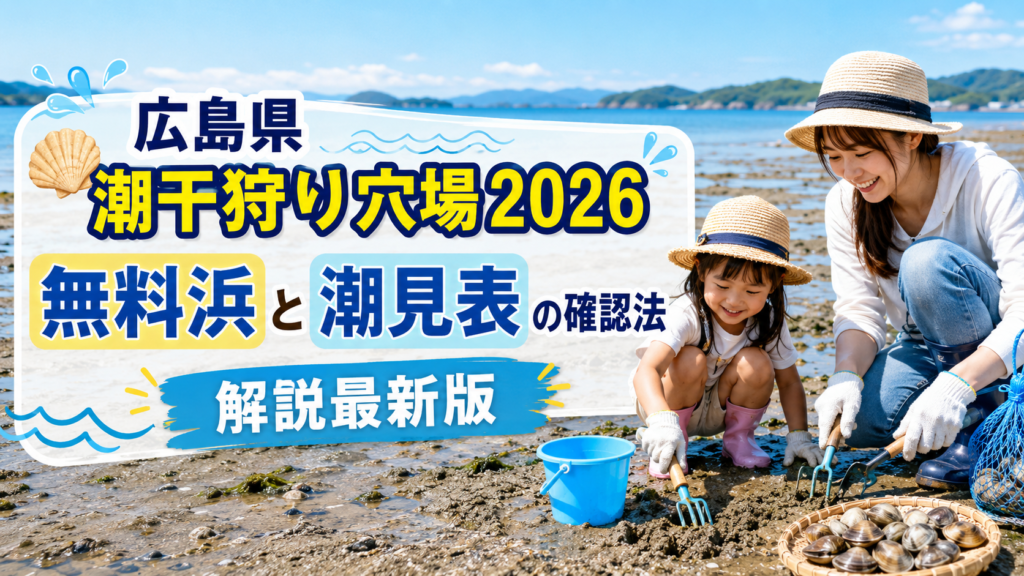 広島県潮干狩り穴場2026