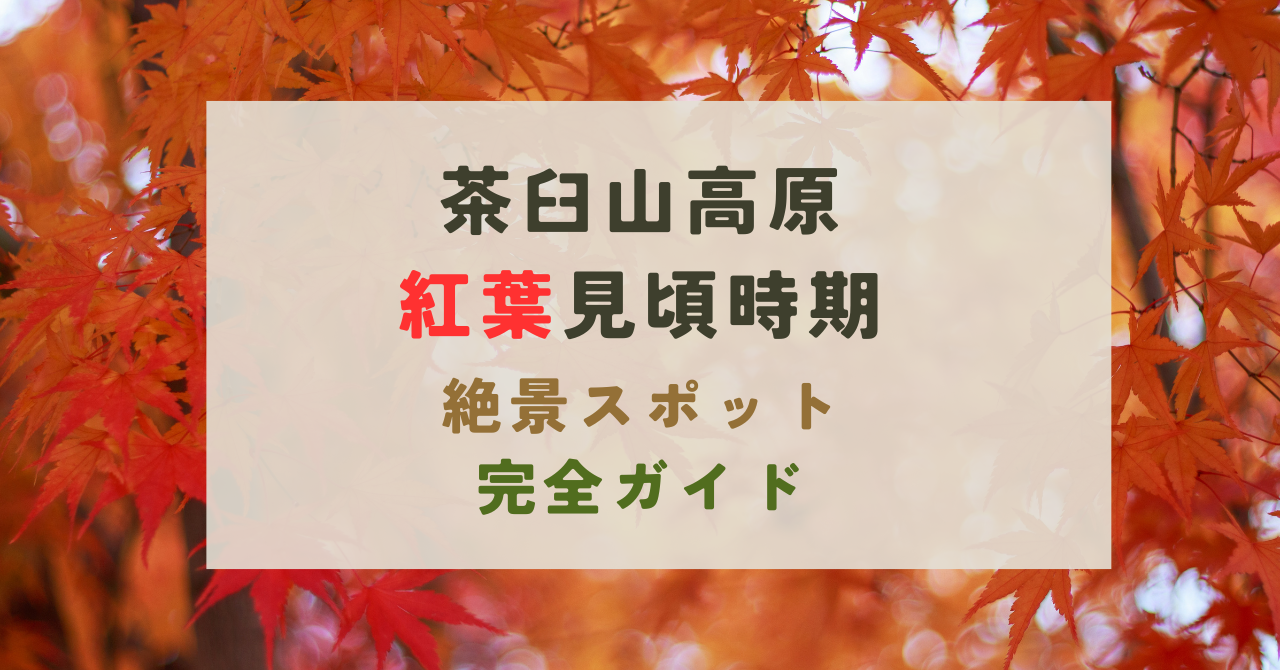 茶臼山高原の紅葉の見頃