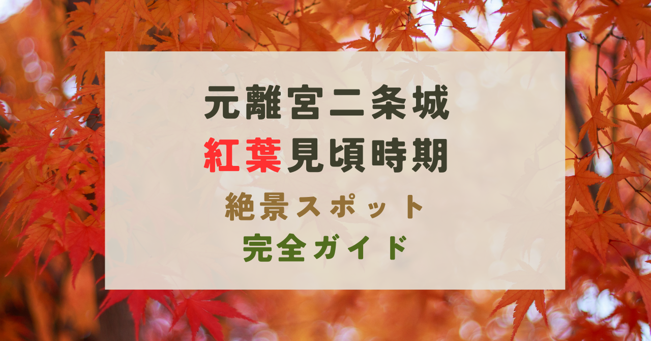 元離宮二条城の紅葉の見頃