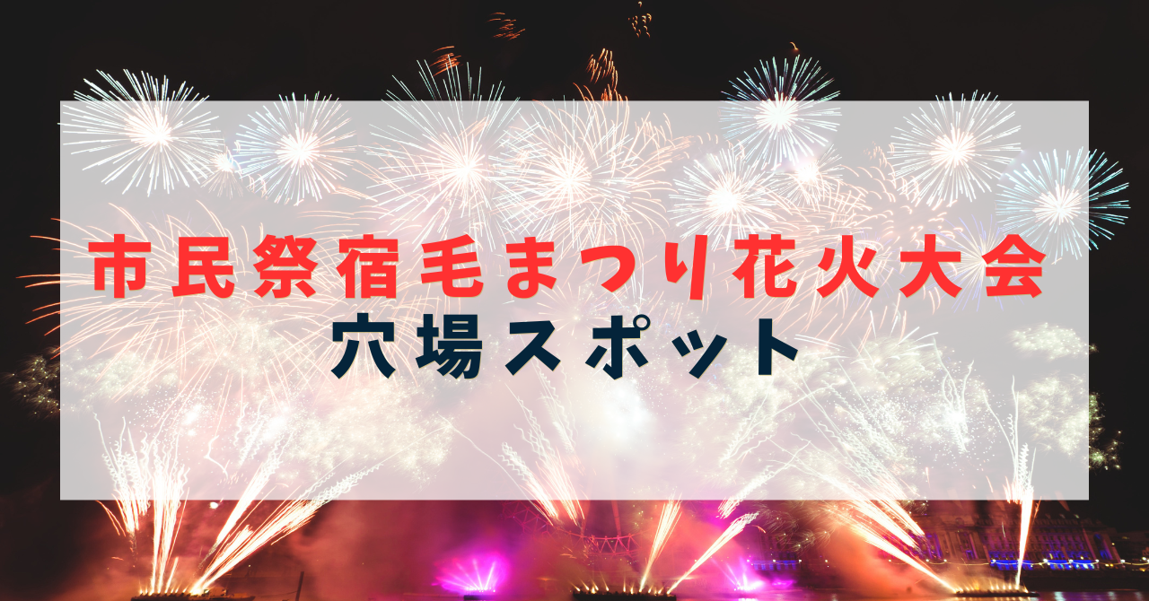 市民祭宿毛まつり花火大会の穴場