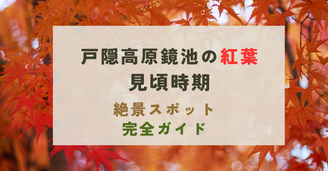 戸隠高原鏡池の紅葉の見頃