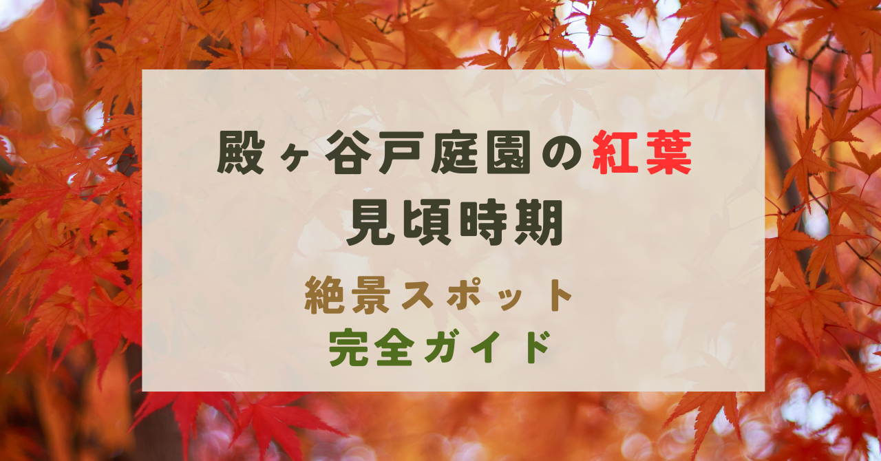 殿ヶ谷戸庭園の紅葉の見頃