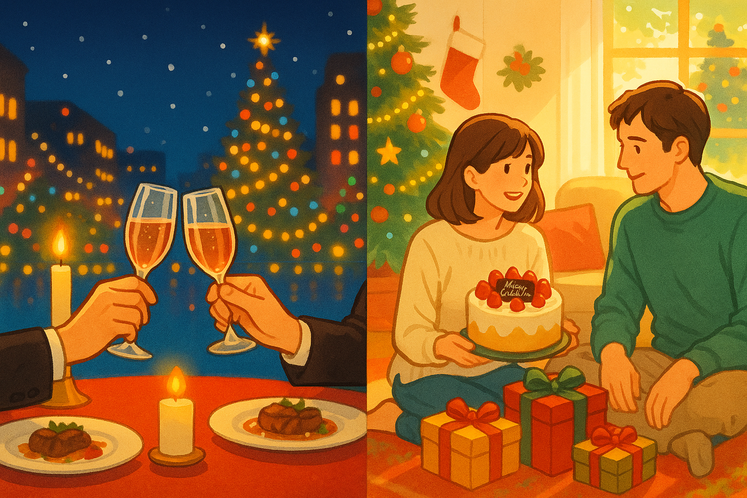 クリスマス24日と25日