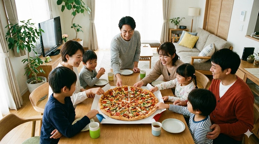 ドミノピザのLサイズは何人前