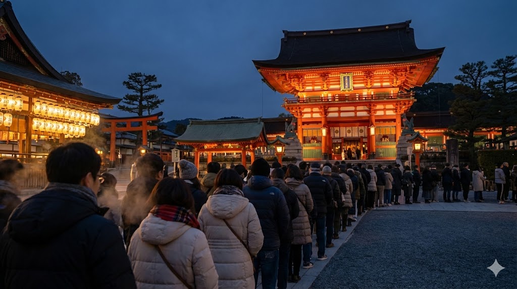 伏見稲荷大社初詣混雑