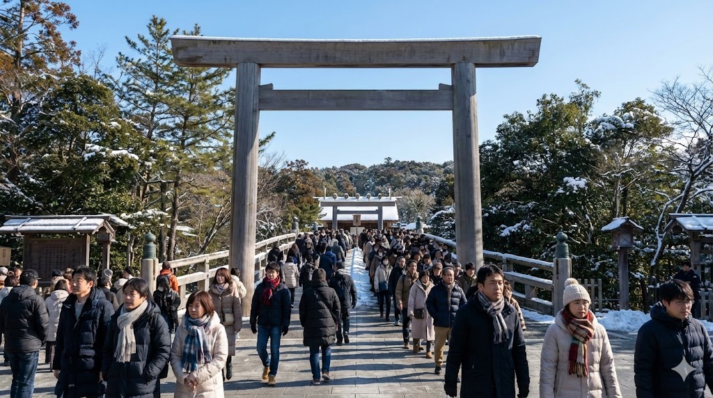 伊勢神宮初詣混雑
