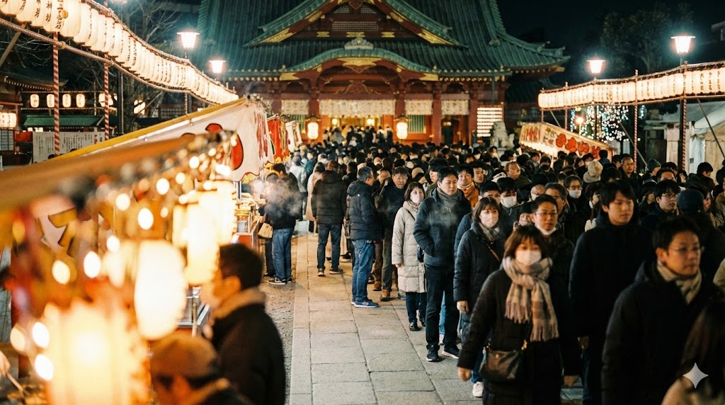 神田明神の初詣の混雑