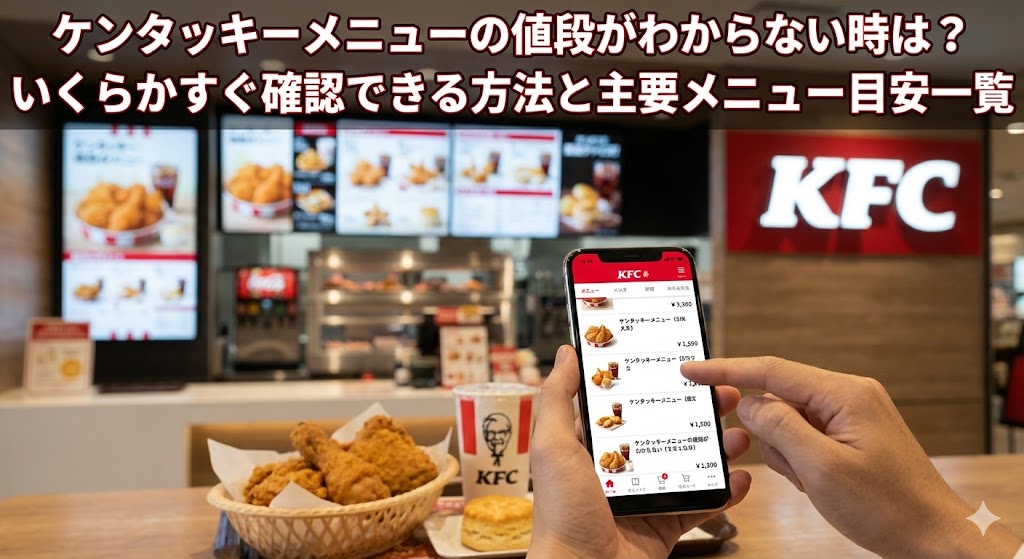 ケンタッキーメニューの値段がわからない
