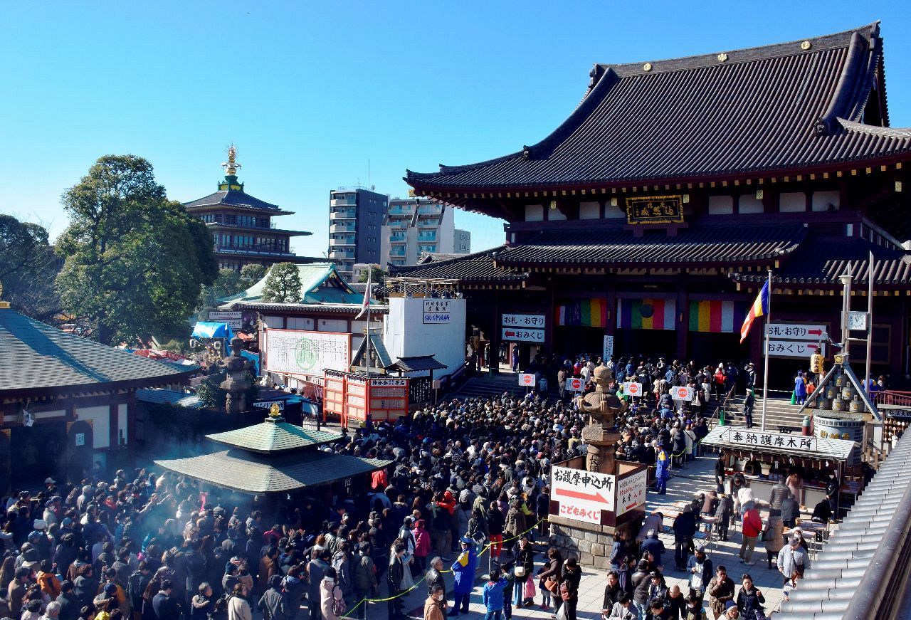 川崎大師初詣の混雑