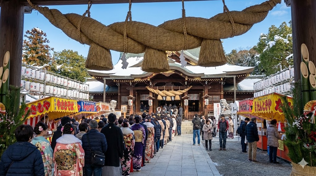 宮地嶽神社の初詣の混雑