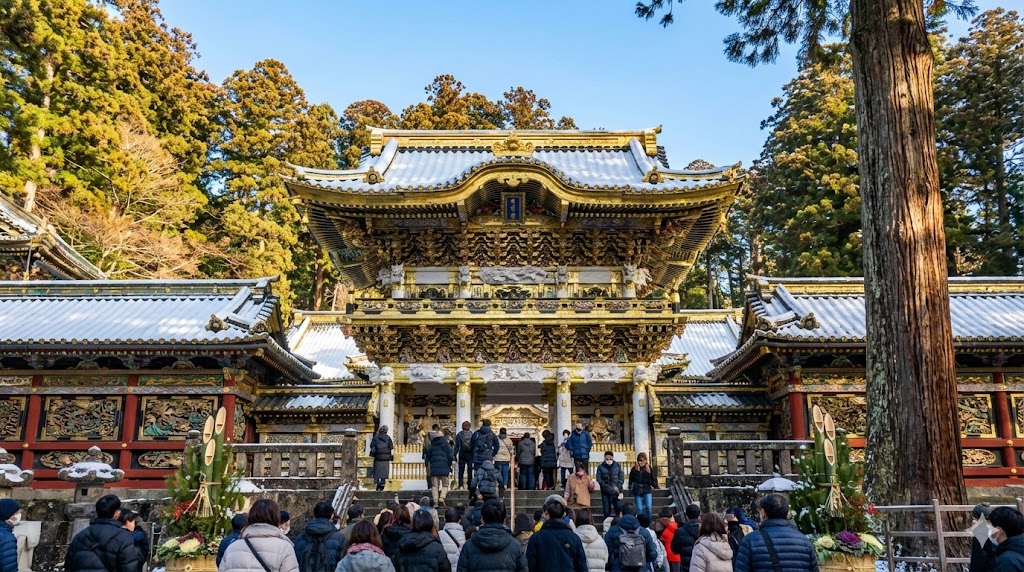 日光東照宮初詣混雑