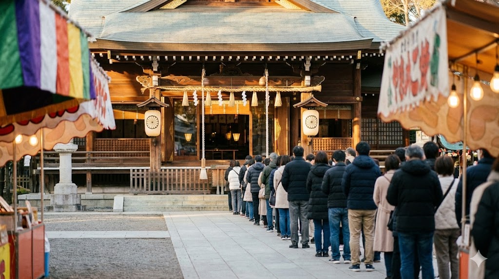 大國魂神社の初詣の混雑