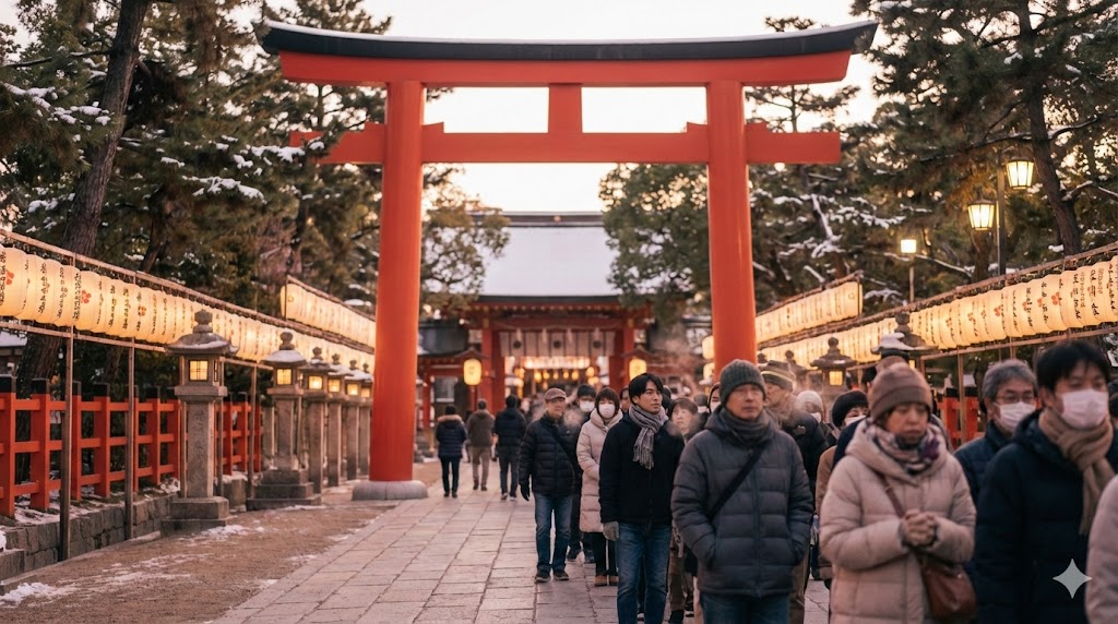住吉大社初詣の混雑