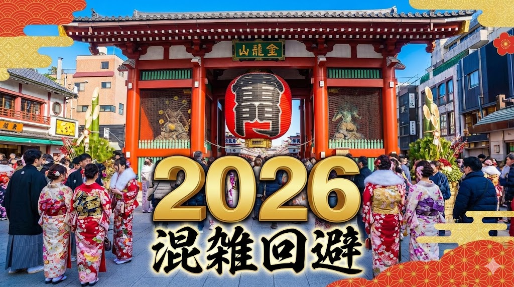 浅草寺初詣混雑