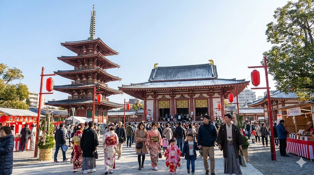 四天王寺初詣の混雑