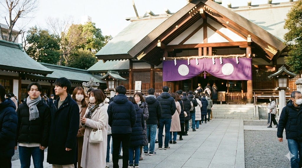 東京大神宮の初詣の混雑