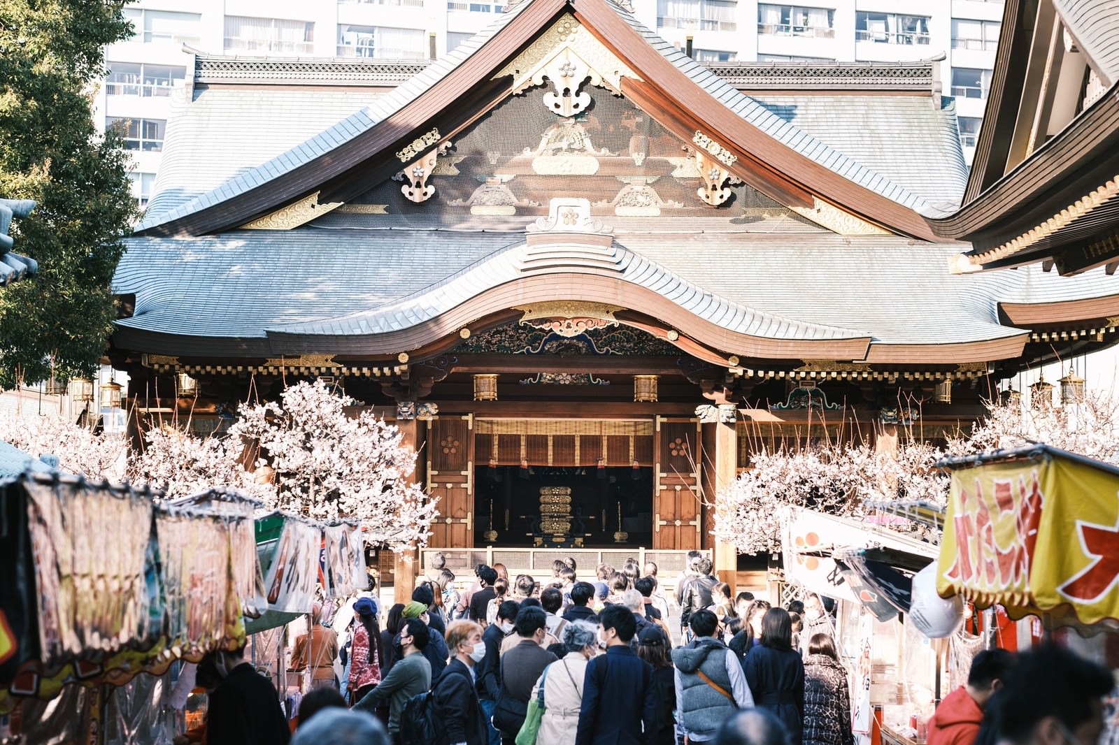 湯島天神初詣の混雑