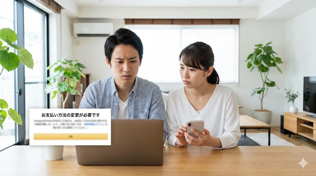 Amazonプライムの支払い方法が変更できない