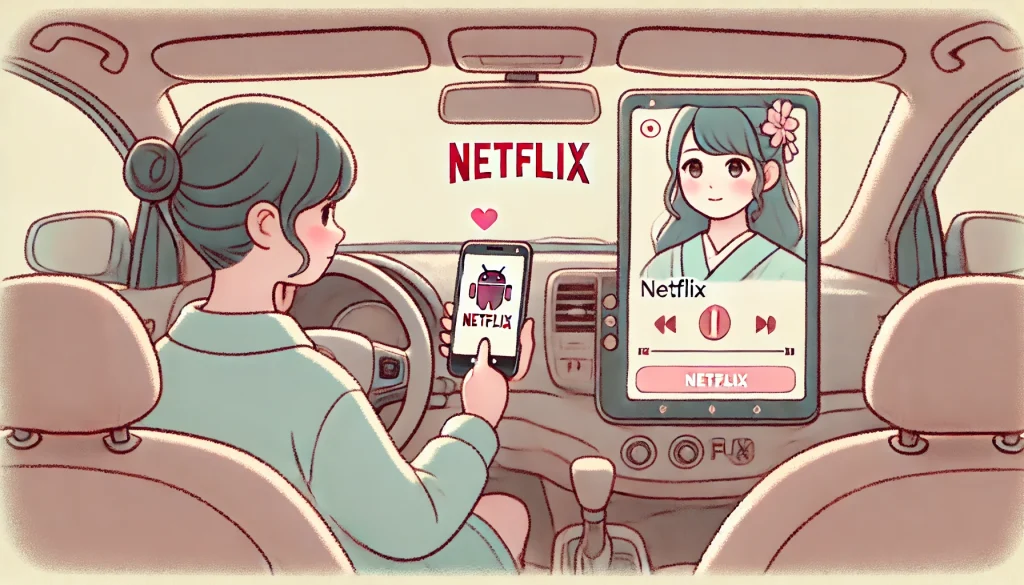 AndroidスマホでNetflixを車で視聴するには？