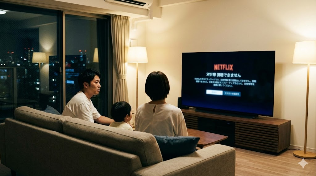 Netflixが別世帯だと見れなくなった