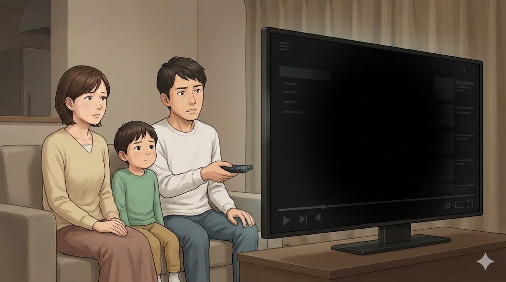 テレビでアマゾンプライムが見れない？画面が真っ暗なとき