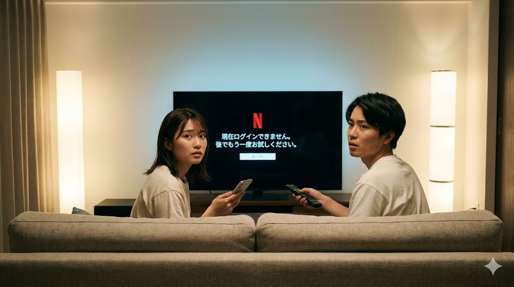 Netflix「ご利用世帯に紐づけられていません」