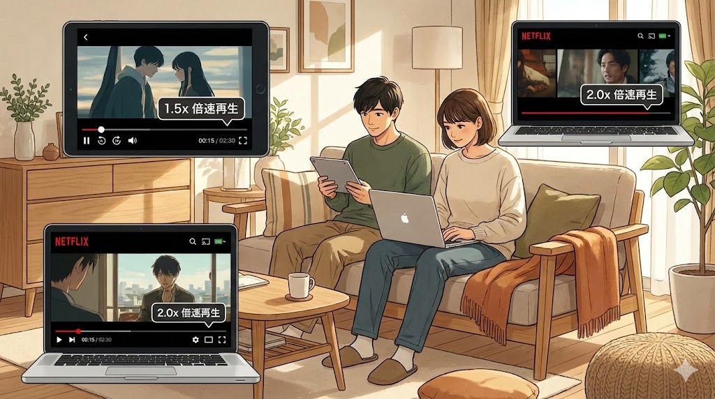 Netflixの倍速再生