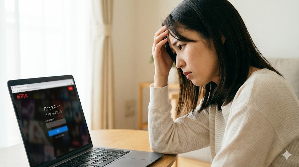 Netflixにログインできない？パスワードが合っている