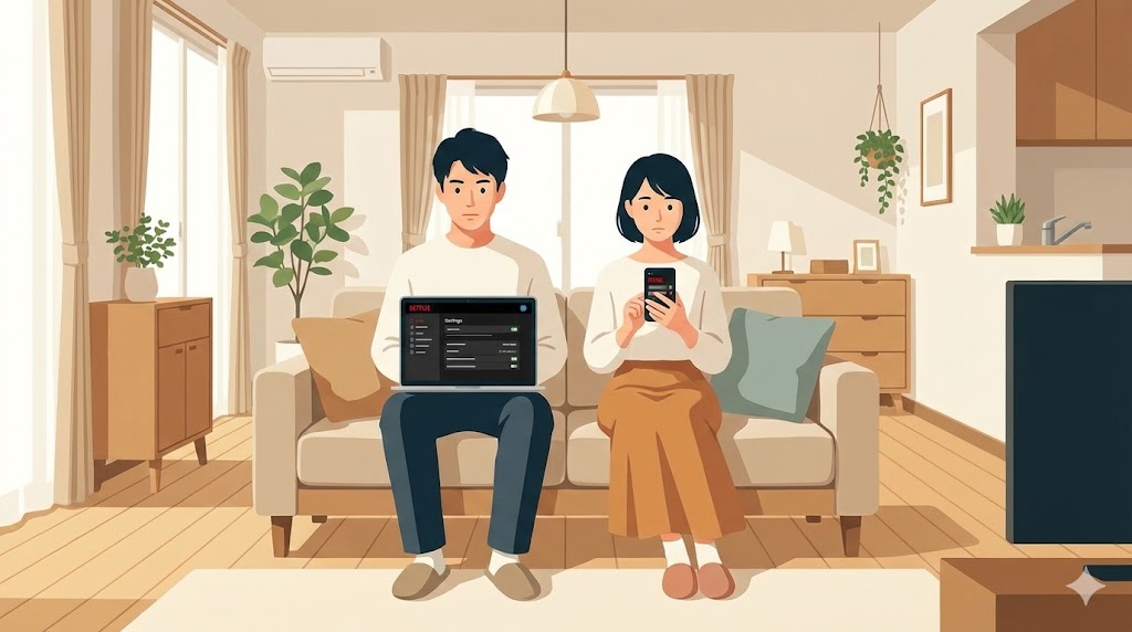 Netflixのアカウントページはどこ