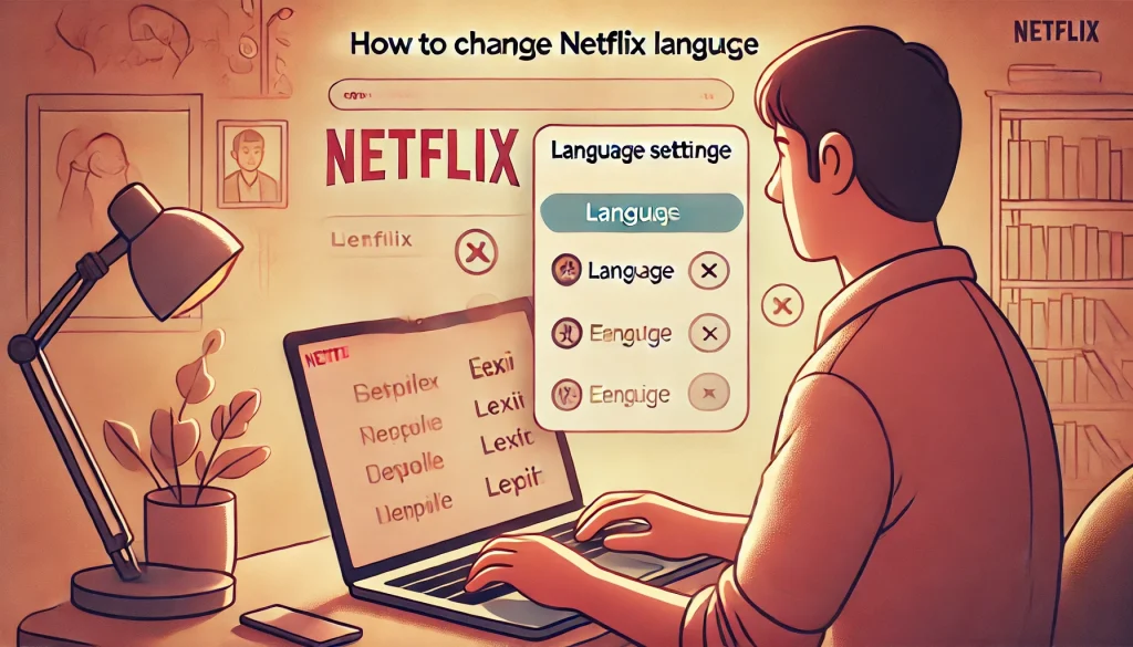 Netflixの言語はどうやって変えますか？