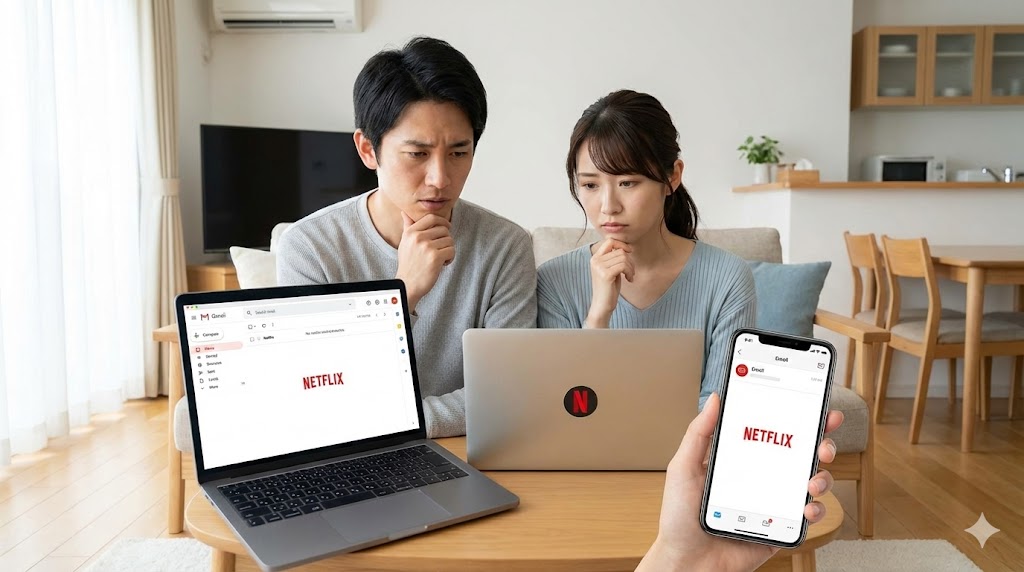 Netflixからのメールが届かない