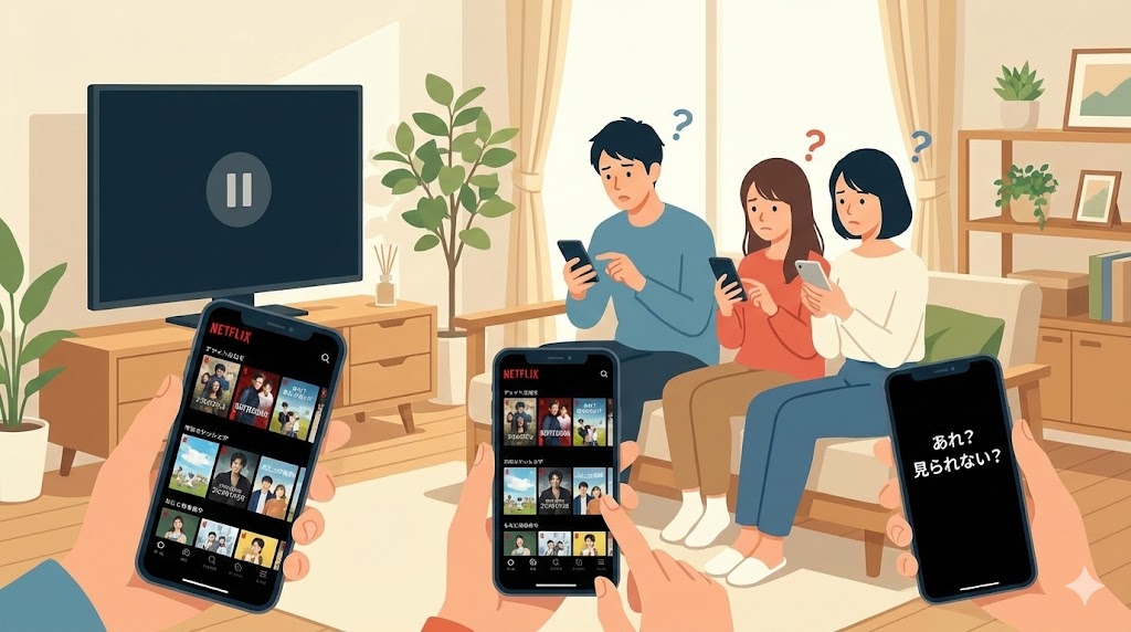 Netflixがミラーリングで映らない