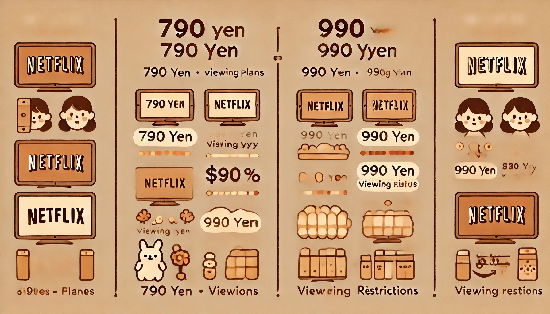 Netflixの790円と990円の違いは何ですか