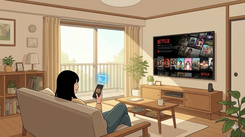 Netflixをスマホからテレビ