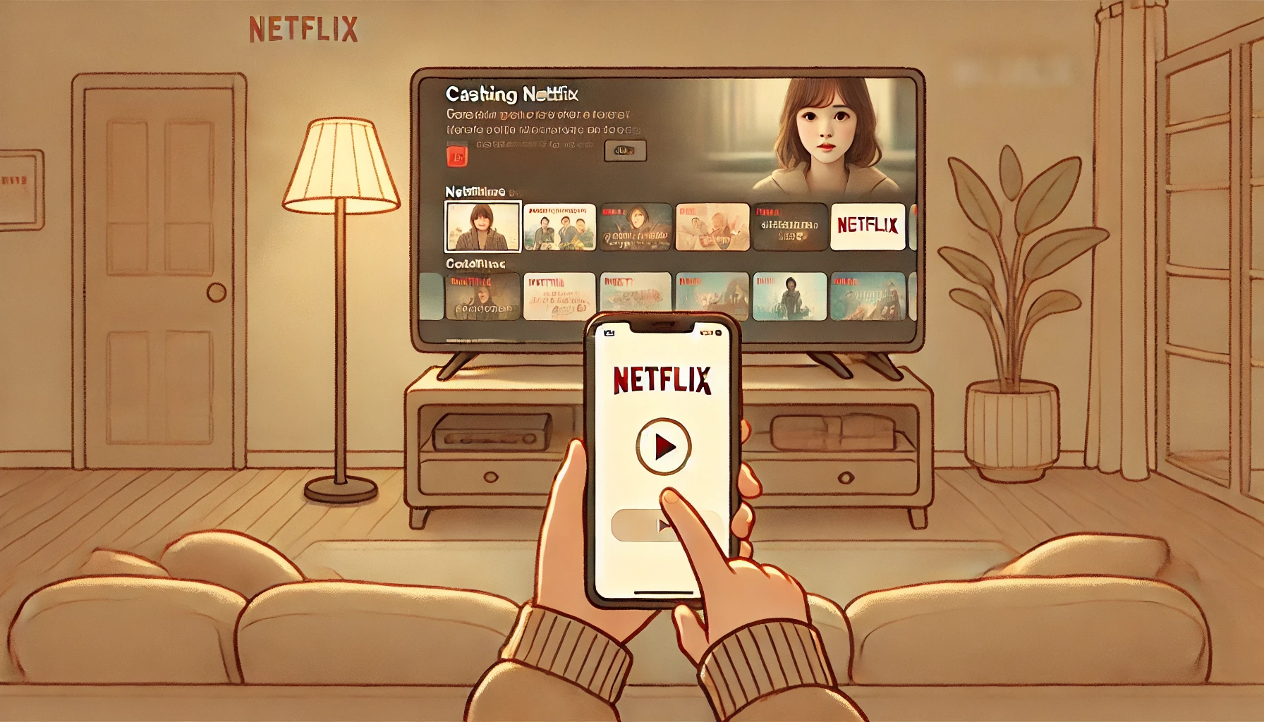 Netflixスマホからテレビ