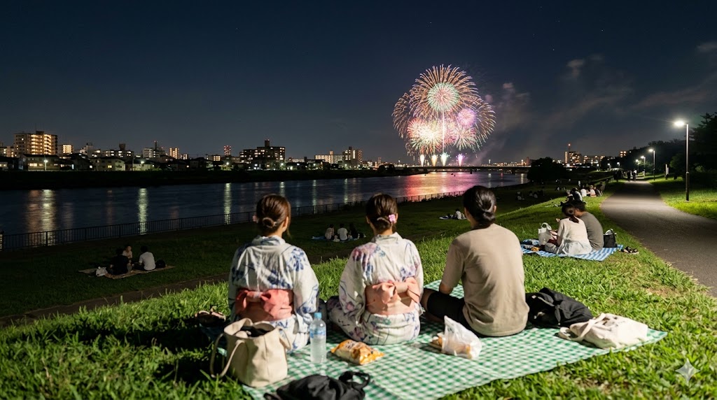 足立の花火の穴場