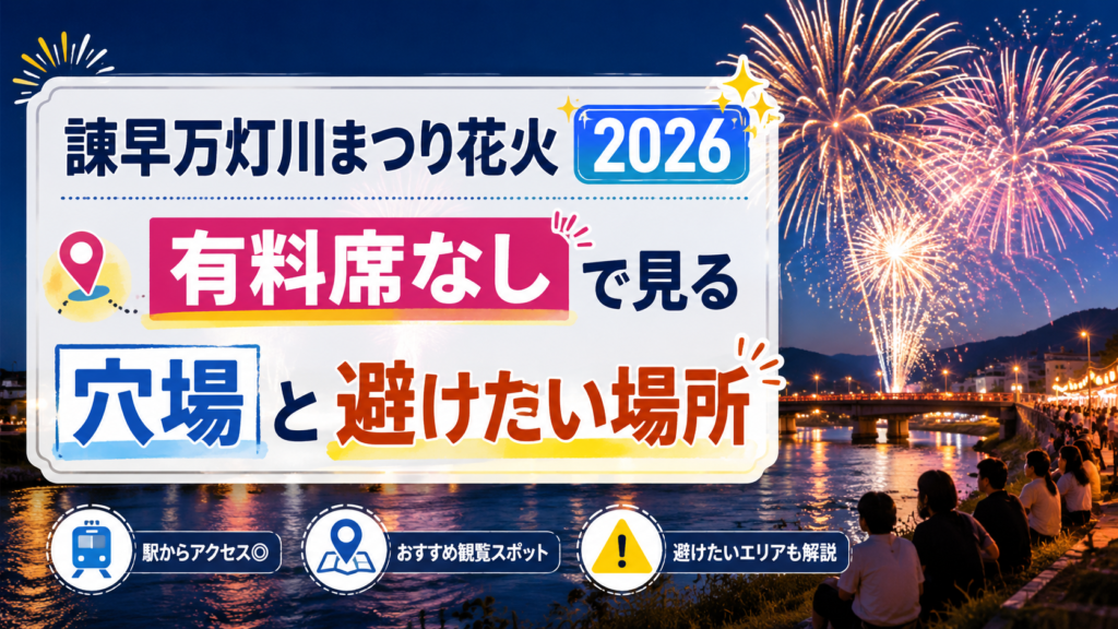 諫早万灯川まつり花火2026穴場