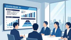 ビジネス資料の配色は青色が鍵