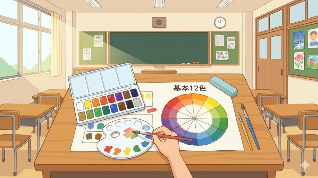 絵の具の混色表