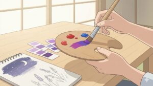 絵の具で紫色をきれいに作るコツ