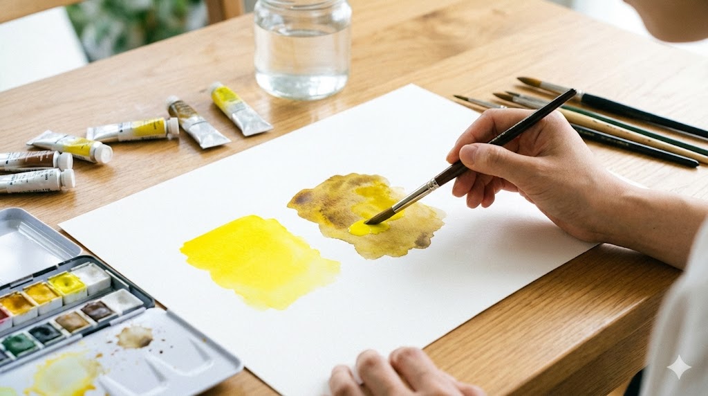 黄色を混ぜるとすぐ濁るのはなぜ