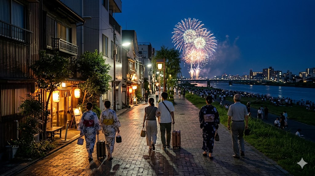 足立の花火の周辺ホテル