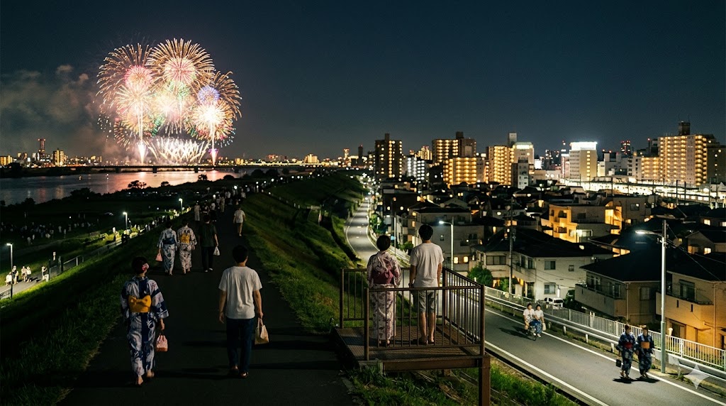 足立の花火の安いホテル