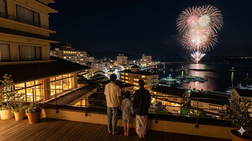 姫路みなと祭海上花火大会で花火が見えるホテル