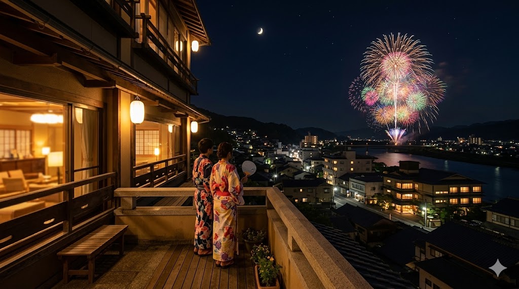増田の花火で花火が見えるホテル