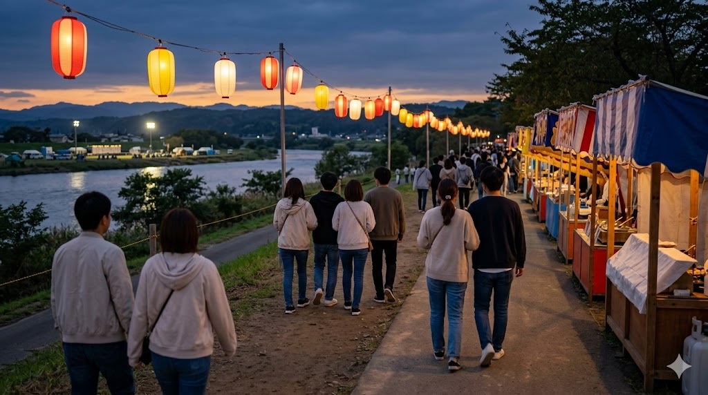 増田の花火の屋台