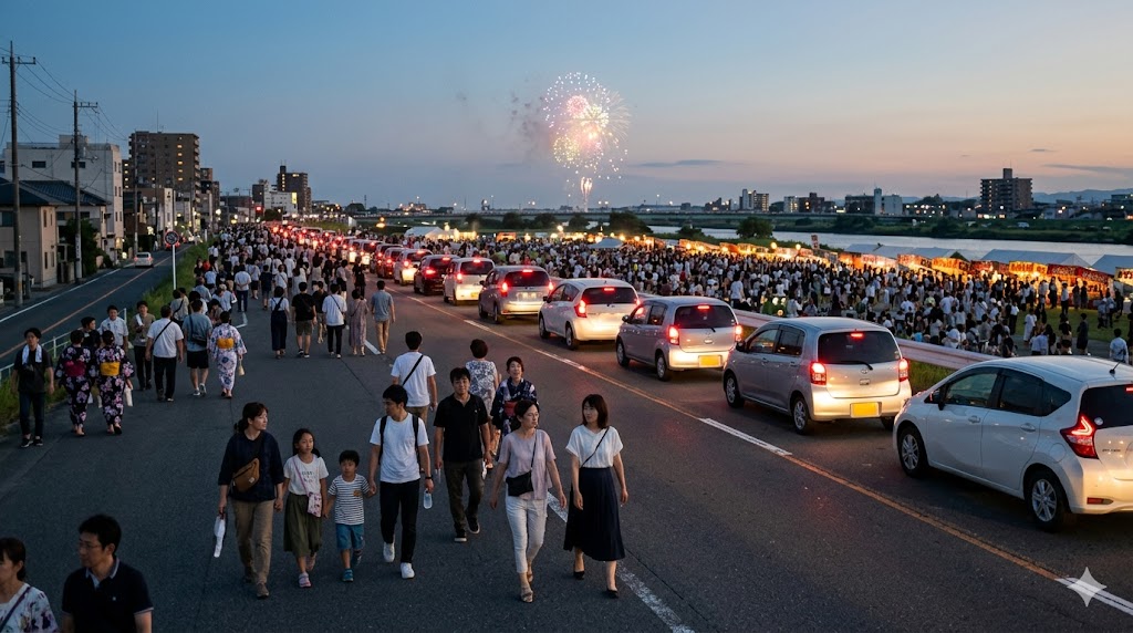 増田の花火の駐車場