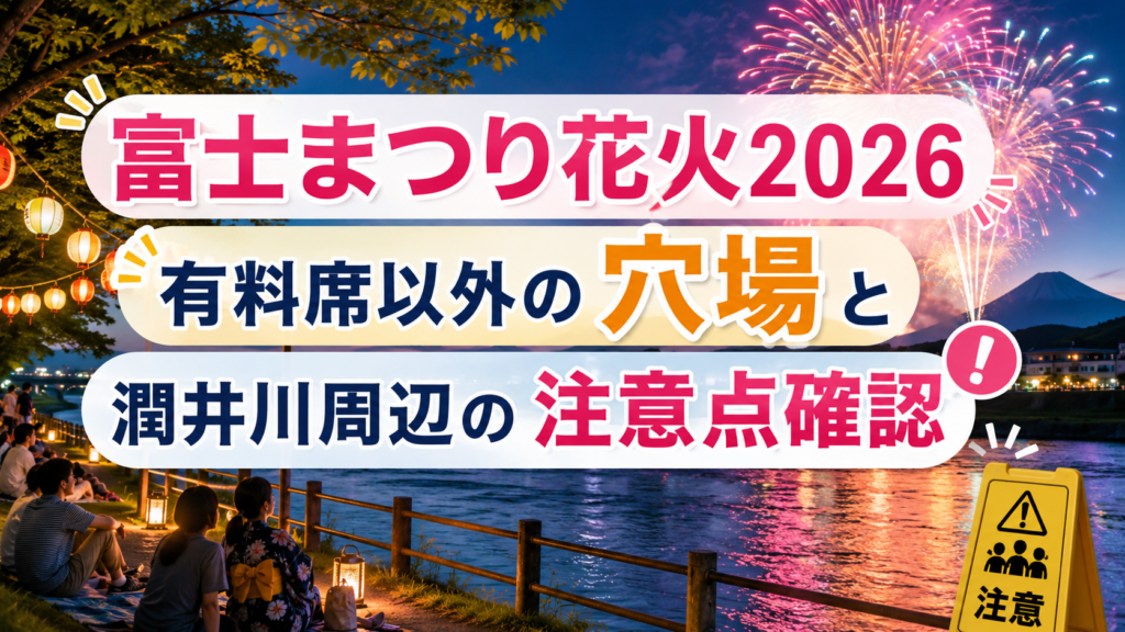 富士まつり花火2026有料席以外の穴場